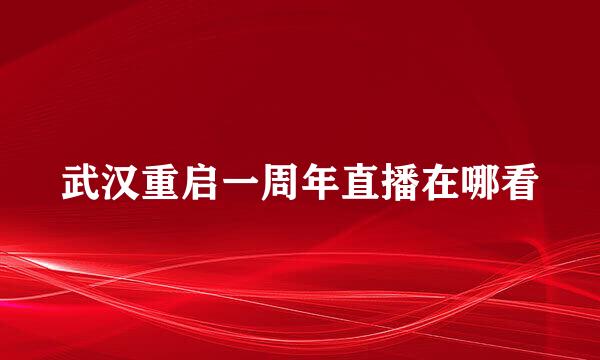 武汉重启一周年直播在哪看