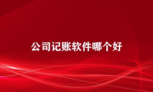 公司记账软件哪个好