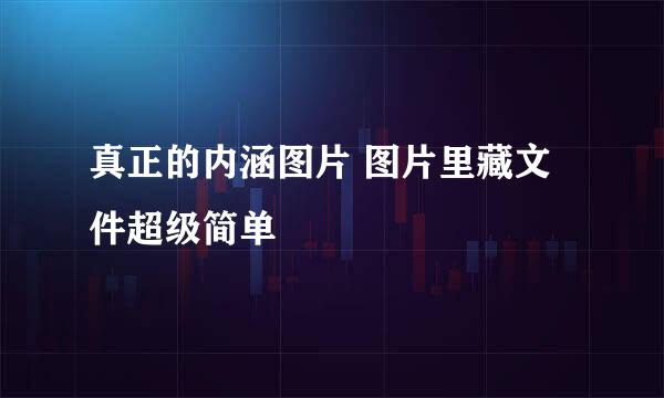 真正的内涵图片 图片里藏文件超级简单