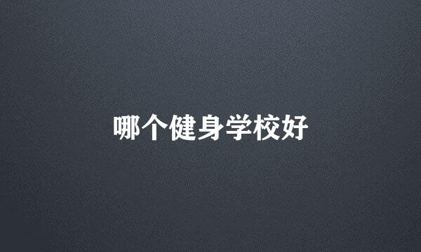 哪个健身学校好