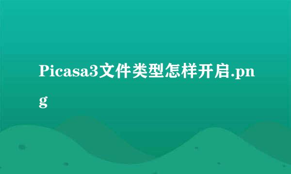 Picasa3文件类型怎样开启.png