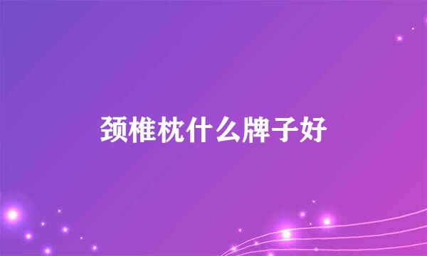 颈椎枕什么牌子好