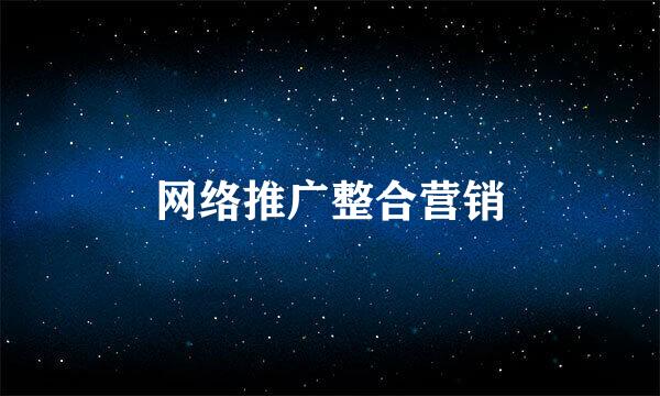 网络推广整合营销