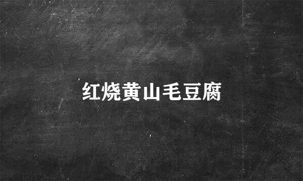 红烧黄山毛豆腐